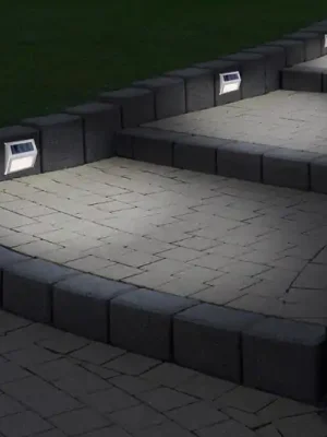 Aktuální LED solární venkovní nástěnné svítidlo 5282104, nerezová ocel, sada 4 ks, IP44