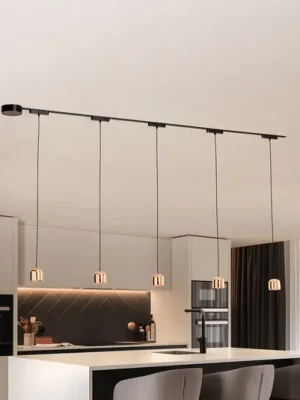 Pouze Dnes Lumaro track system, závěsný, 5 světel, zlatý, 48V, stmívatelný