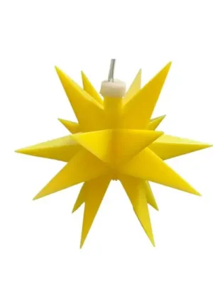 Originální STERNTALER LED hvězda, žlutá, 18 cípů, Ø 12 cm, baterie