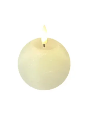 Originální STERNTALER LED svíčka, bílá, výška 9 cm, koule, baterie