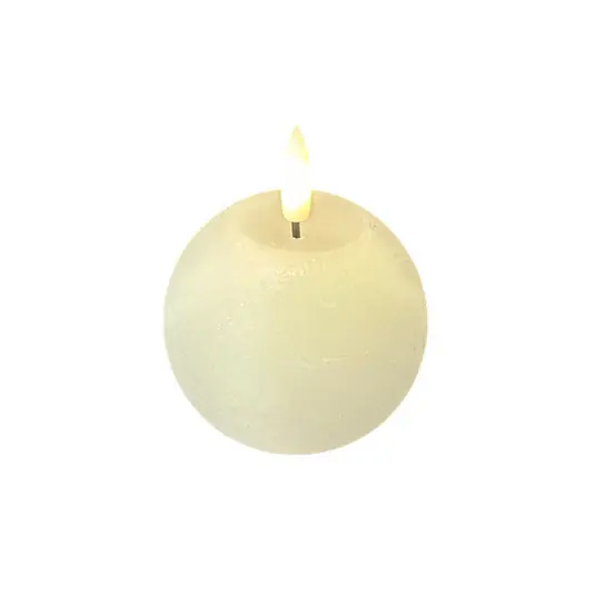 Originální STERNTALER LED svíčka, bílá, výška 9 cm, koule, baterie