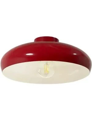 Pouze Dnes Stropní svítidlo Olli, Ø 40 cm, červená/bílá, kov, E27