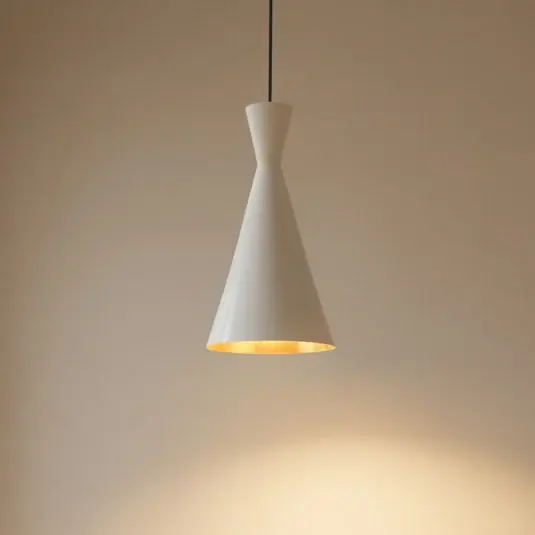 Závěsné svítidlo Glenora, bílé, Ø 18 cm, kov, E27 Výprodej