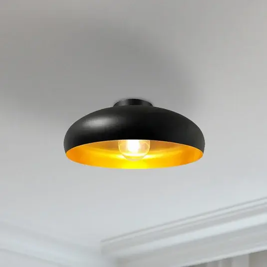 Stropní svítidlo Olli, černá/zlatá Ø 40 cm, kov, E27 Značkový