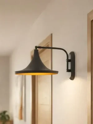 Nástěnné svítidlo Genish, černé, šířka 30 cm, kov, E27 Nakupujte Hned