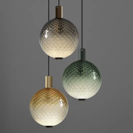 OLEV LED závěsné svítidlo BEAM STICK NUANCE BALLOTON jantarová Ø 20 cm 927 Akce