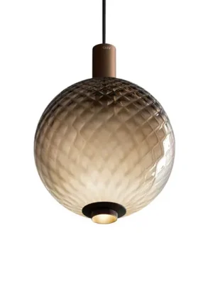 OLEV LED závěsné svítidlo BEAM STICK NUANCE BALLOTON hnědá Ø 20 cm 927 Levný