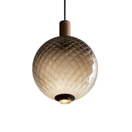 OLEV LED závěsné svítidlo BEAM STICK NUANCE BALLOTON hnědá Ø 20 cm 927 Levný
