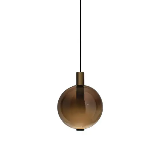 Pouze Dnes OLEV LED závěsné světlo BEAM STICK NUANCE, hnědá, Ø 20 cm, 927