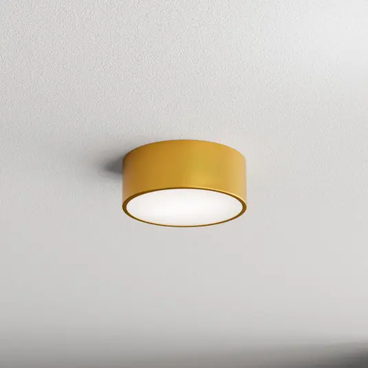 Přímo Od Výrobce Stropní světlo Cleo 200, zlaté, senzor, IP54, Ø 20 cm, kov