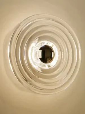 Tom Dixon LED nástěnné světlo Press Large, čiré, 35 cm 937 IP55 Časově Omezené