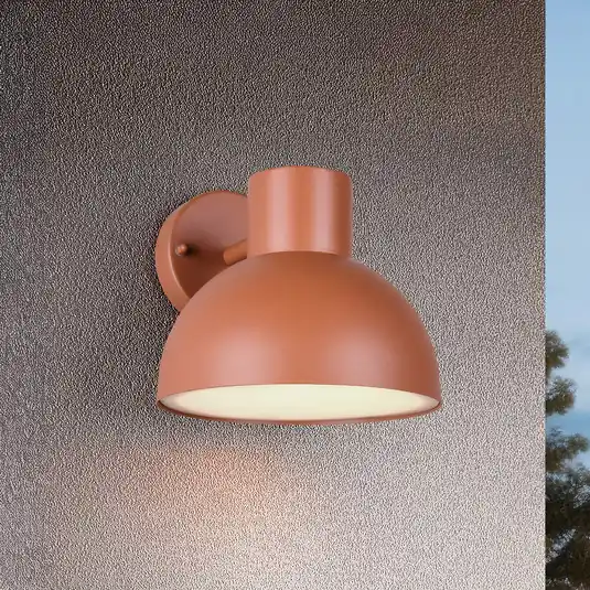 Autentický Venkovní nástěnné svítidlo Elbe, apricot, tlakově litý hliník, E27