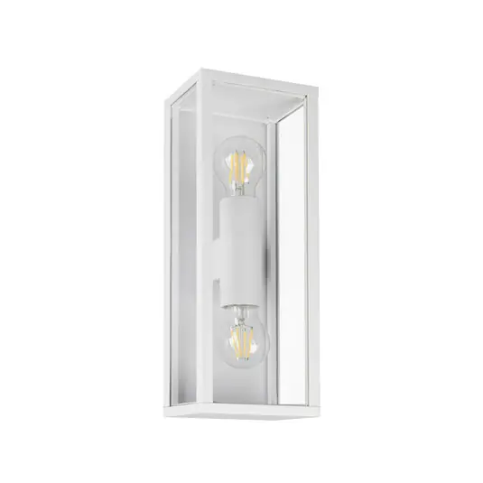 Venkovní nástěnné svítidlo Garonne, bílá matná, tlakově litý hliník, E27 Nová Kolekce