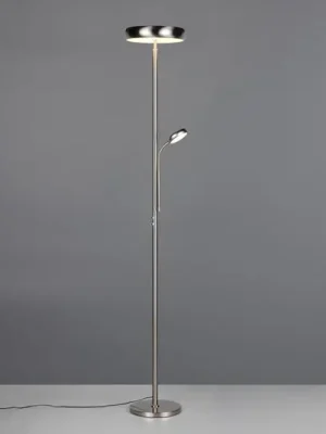 LED stojací lampa Palermo, matný nikl, dálkové ovládání, paměť Ihned K Objednání