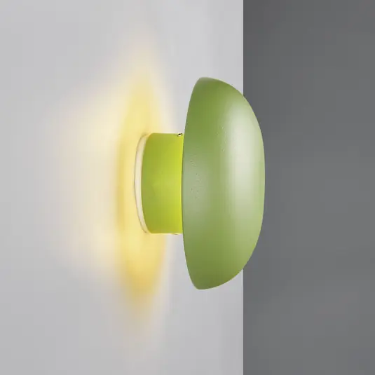Výprodej LED nástěnné světlo na akumulátor Davey, zelené, stmívatelné, Ø 15,5 cm
