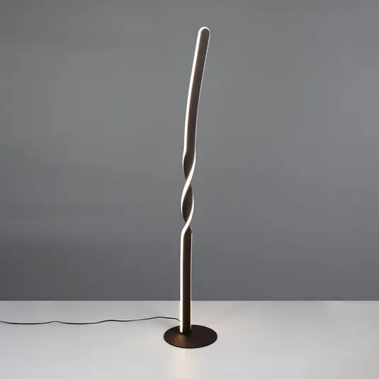 Jen Po Omezenou Doba LED stojací lampa Ginko, černá matná, kov, výška 110 cm