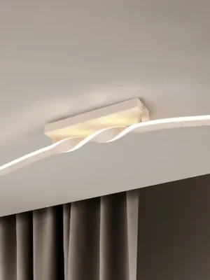 LED stropní svítidlo Ginko, písková, kov, délka 79 cm Víkendová Akce