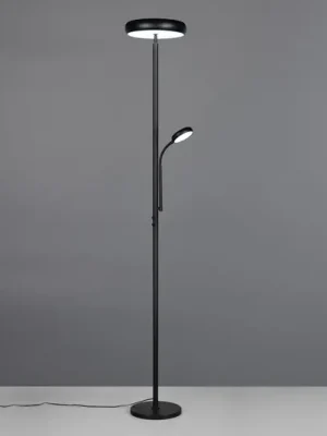 Víkendová Akce LED stojací lampa Palermo, černá matná, dálkové ovládání, paměť