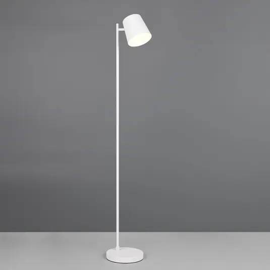 LED stojací lampa Blake, bílá matná, kov, stmívatelná Top Prodej