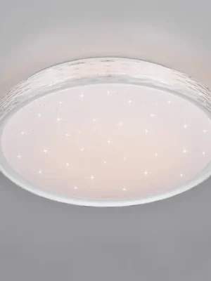 Zlevněný LED stropní svítidlo Varda, bílé, Ø 39 cm, dálkové ovládání
