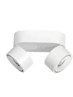 LED stropní bodové světlo Fez, bílé, 2-bodové, kovové, otočné Pouze Dnes