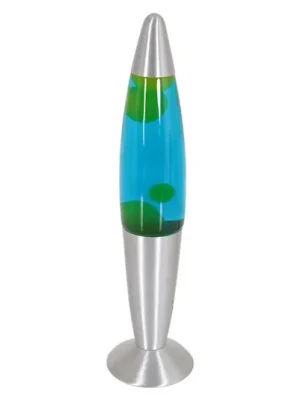 Expresní Doručení Lávová lampa Volcan 3116, ocel, zeleno-modrá kapalina, E14