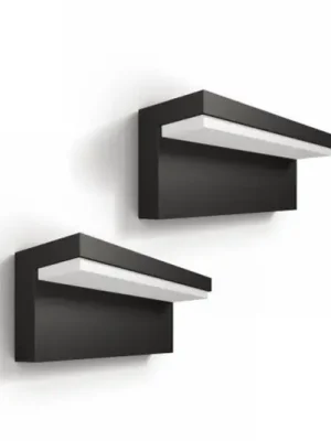 Expresní Doručení Philips LED venkovní nástěnné svítidlo Bustan, balení po 2 kusech, 2 700 K
