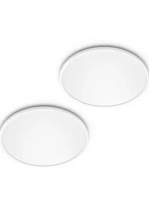 Philips LED SuperSlim, sada 2 ks, bílá, IP44, Ø 30 cm, 2 700 K Jen Po Omezenou Doba
