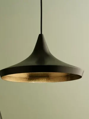 Aktuální Tom Dixon LED závěsné světlo Beat Flat, černé, Ø 56 cm