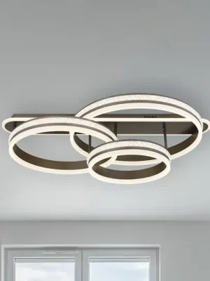 LED stropní svítidlo Grouni, délka 80 cm, titanová barva, CCT kov Finální Výprodej