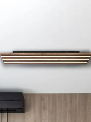 Nová Kolekce LED stropní svítidlo Hayden, délka 80 cm, černá/tmavé dřevo