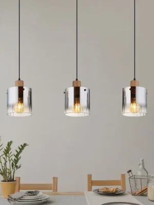 Jen Po Omezenou Doba Závěsné světlo Underwood, délka 100 cm, hnědá/kouřově šedá, MDF
