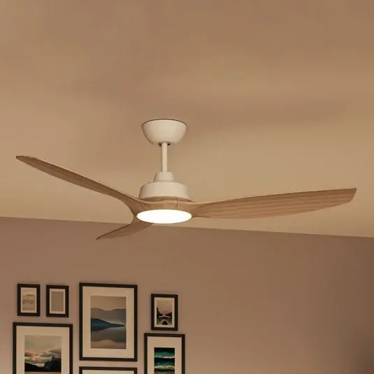 Philips LED ventilátor Olas, Ø 132 cm, hnědý/bílý, tichý Nejlepší Volba