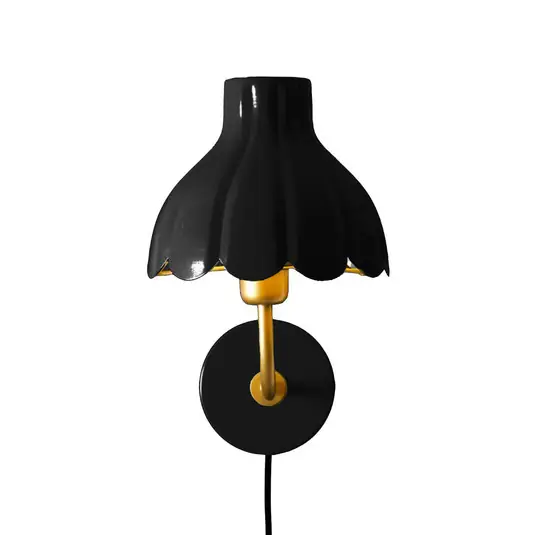 PR Home Nástěnné světlo Wells, černé/zlaté, 21 cm, kov Bezpečná Platba