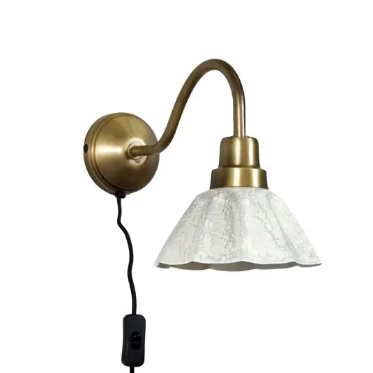 Sleva PR Home Nástěnné světlo Ester, přírodní bílá, výška 34 cm, kov