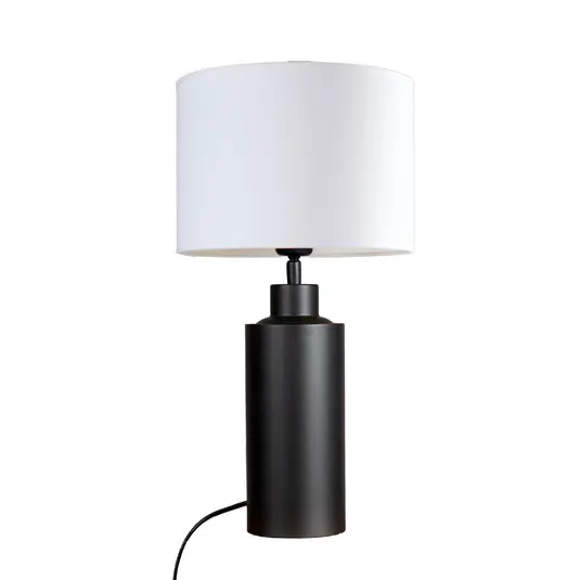 Finální Výprodej PR Home Stolní lampa Solo, černá/bílá, výška 55 cm, látka