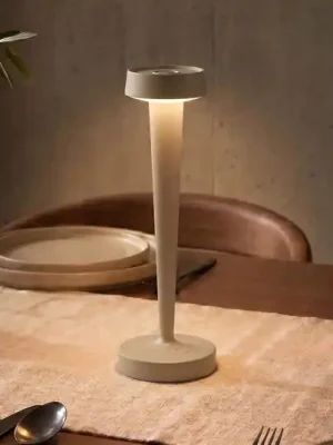 Lucande LED svícen Lea, váza, béžová, 28 cm Poslední Šance