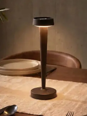 Lucande LED svícen Lea, váza, tmavě hnědá, 28 cm Poslední Šance