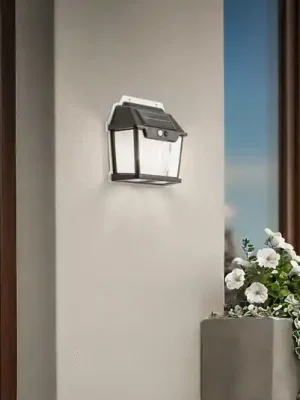 Aktuální LED solární venkovní nástěnné svítidlo Filo Double, černé, IP44