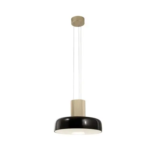 LED závěsné světlo Lunar, černá/zlatá, sklo, CCT, stmívatelné Výhodná Nabídka