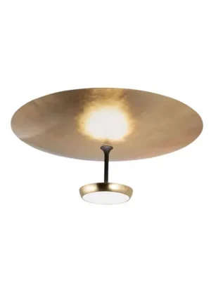 Speciální Cena LED stropní svítidlo Yuko, zlatá/černá, kov, 23 cm, stmívatelné