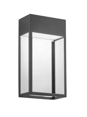 LED venkovní nástěnné svítidlo Edo, tmavě šedé, kov, 30 cm, IP65 Rychlé Dodání