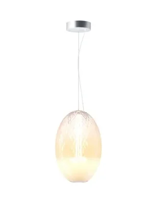 Vrácení Zdarma Maytoni skleněné závěsné světlo Bruma, chrom/bílá, výška 40 cm
