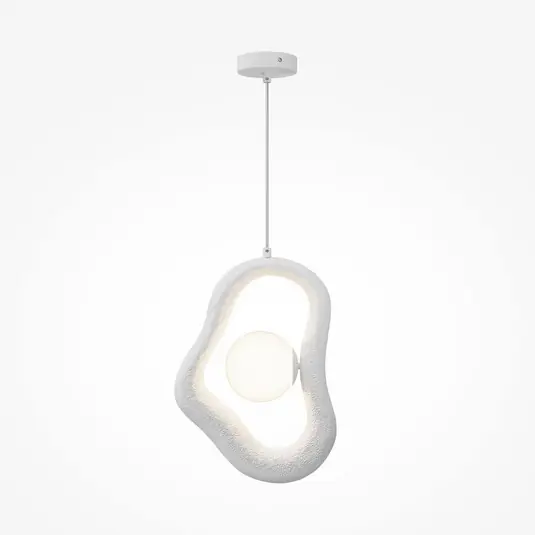 Maytoni skleněná závěsná lampa Opus, bílá, Horká Nabídka