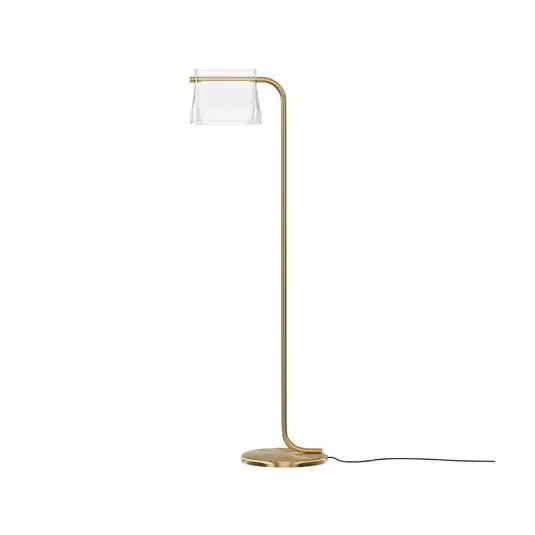 Maytoni skleněná stojací lampa Cabaret, mosaz, výška 126,5 cm Hit Sezóny