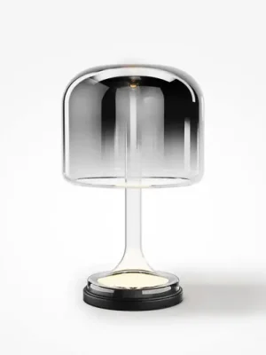 Značkový Maytoni LED stolní lampa Spirito, šedá, sklo, výška 42 cm