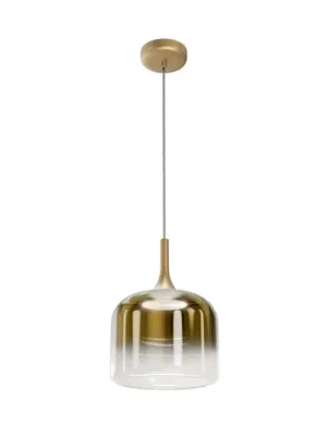 Maytoni LED závěsné světlo Spirito, zlaté, sklo/kov, Ø 26 cm Sezónní Sleva