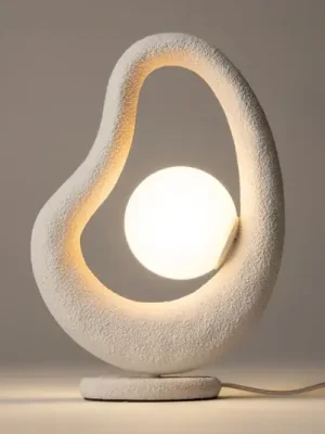 Super Cena Maytoni LED stolní lampa Opus, bílá, kov/sklo, výška 38 cm