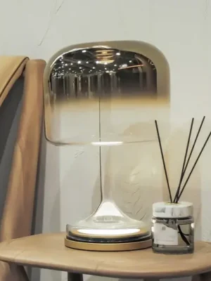 Maytoni LED stolní lampa Spirito, zlatá, sklo, výška 42 cm Aktuální