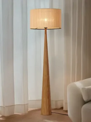 Lucande stojací lampa Fabrena, přírodní barva, bambus, výška 138 cm Vrácení Zdarma